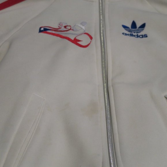 2006 Adidas Originals Puerto Rico San Juan Track Jacket Size 32 Rare Euro White - Picture 2 of 12